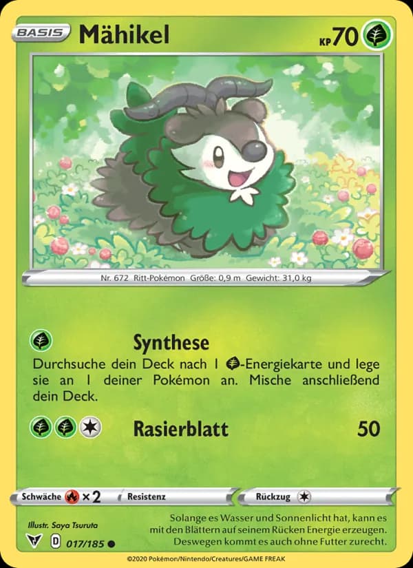 Mähikel card in German