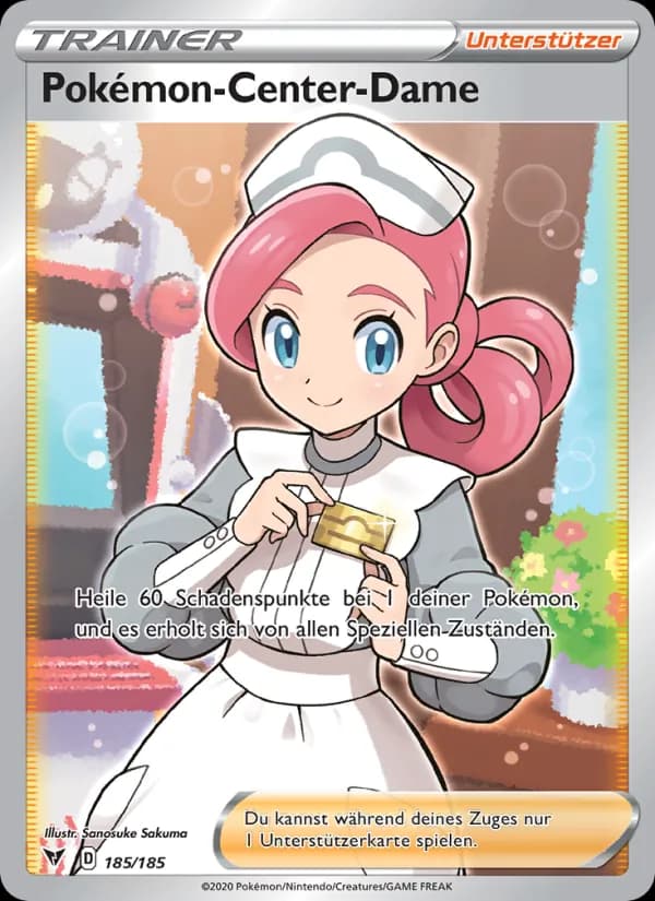 Pokémon-Center-Dame card in German