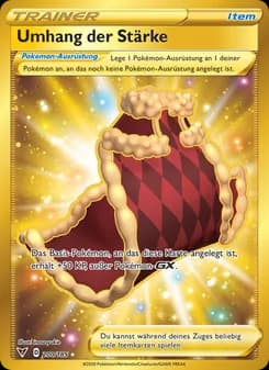 Umhang der Stärke card in German