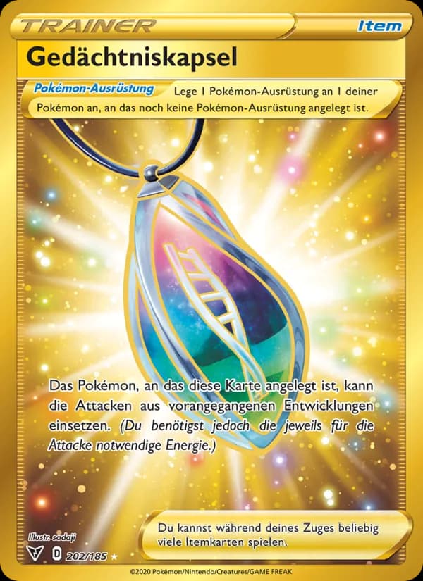 Gedächtniskapsel card in German