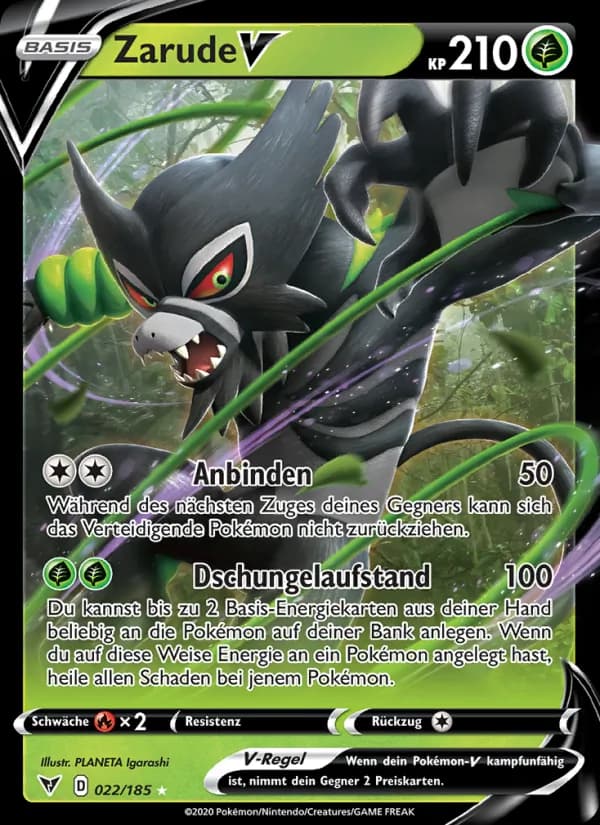 Zarude V card in German