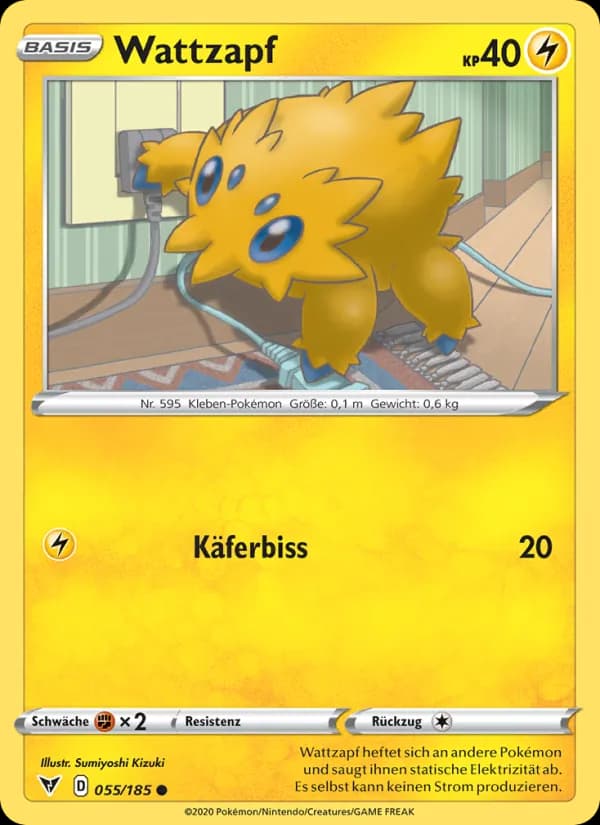 Wattzapf card in German