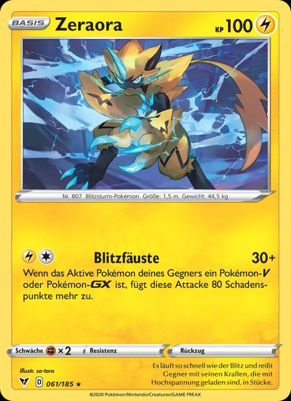 Zeraora card in German