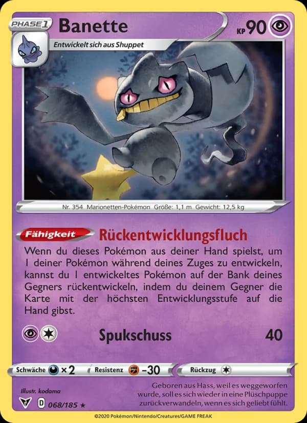 Banette card in German