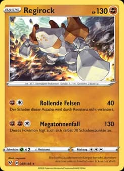 Regirock card in German