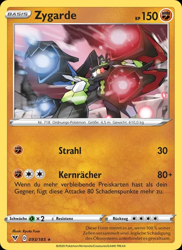 Zygarde card in German