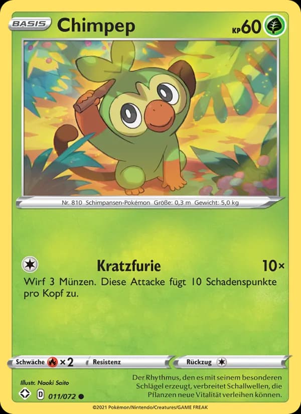 Chimpep card in German