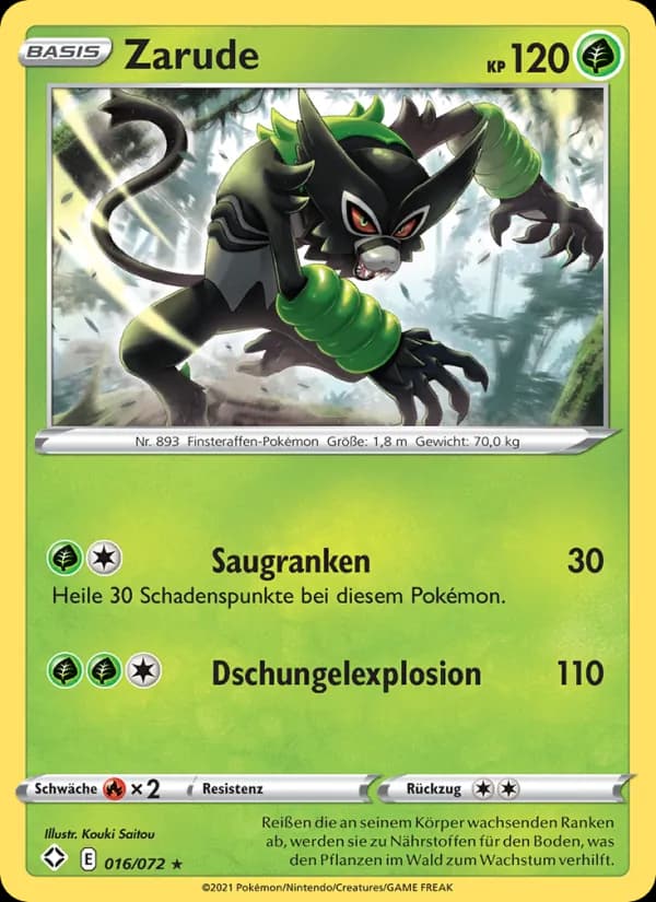 Zarude card in German