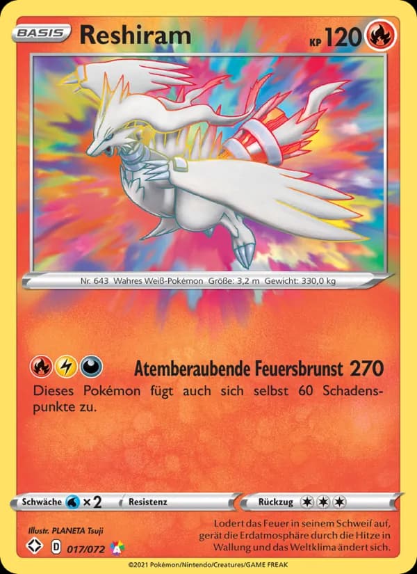 Reshiram card in German