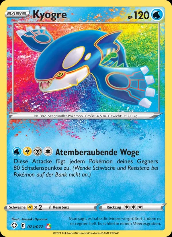 Kyogre card in German