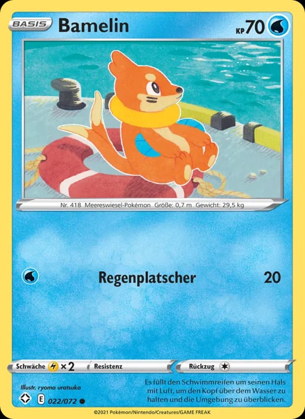 Bamelin card in German