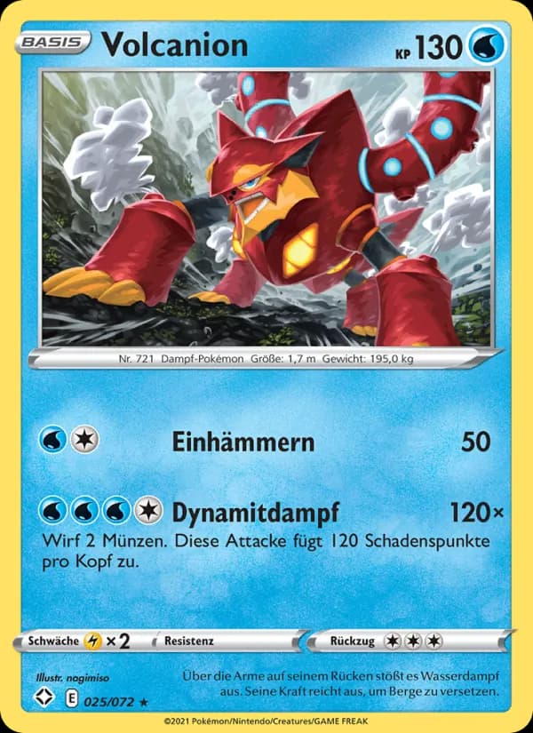 Volcanion card in German