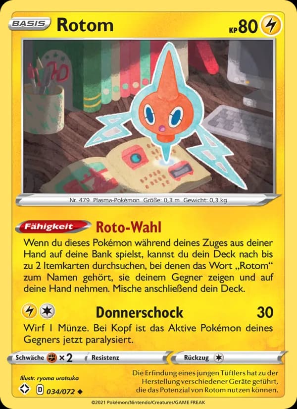 Rotom card in German