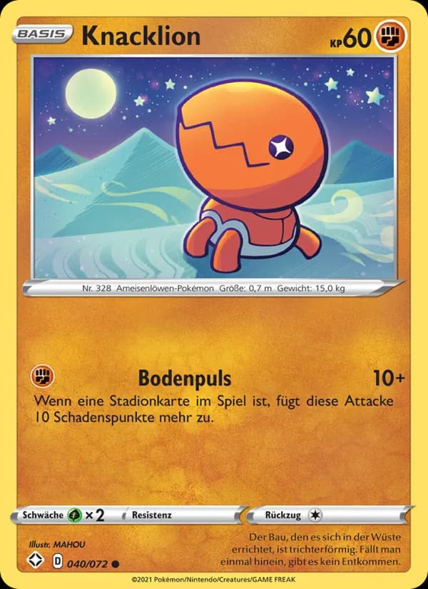 Knacklion card in German