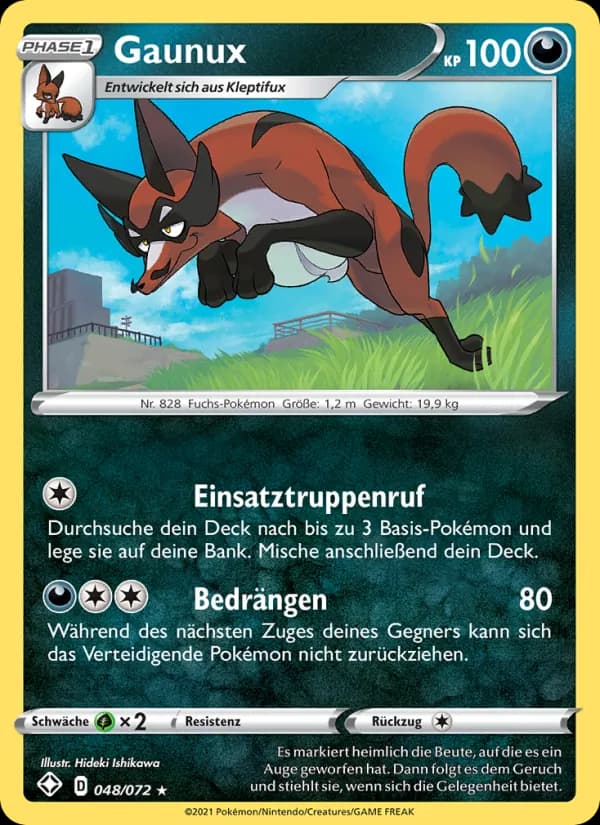 Gaunux card in German