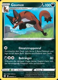 Gaunux card in German