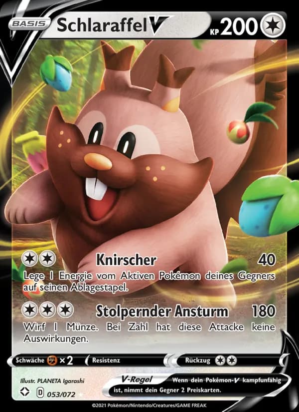 Schlaraffel V card in German