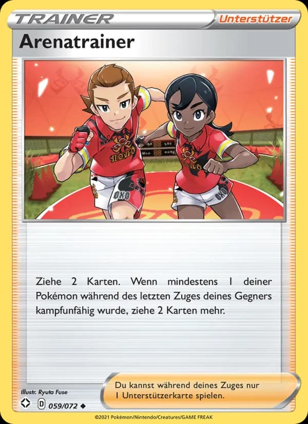 Arenatrainer card in German