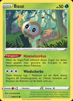 Bauz card in German