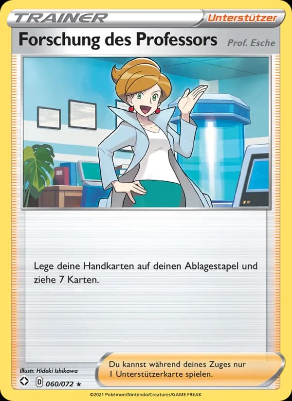 Forschung des Professors card in German