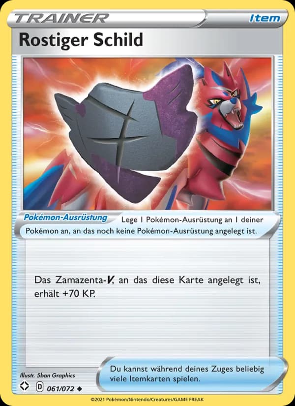 Rostiger Schild card in German
