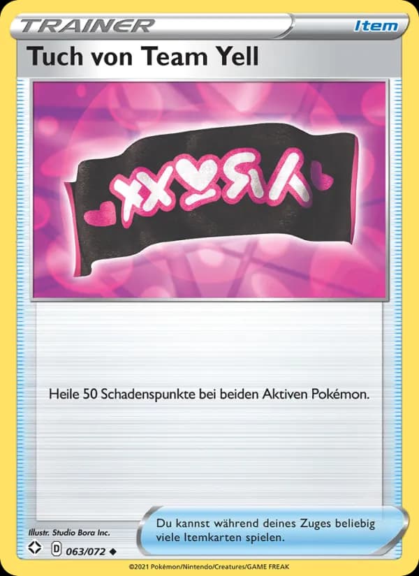 Tuch von Team Yell card in German