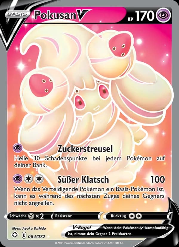 Pokusan V card in German