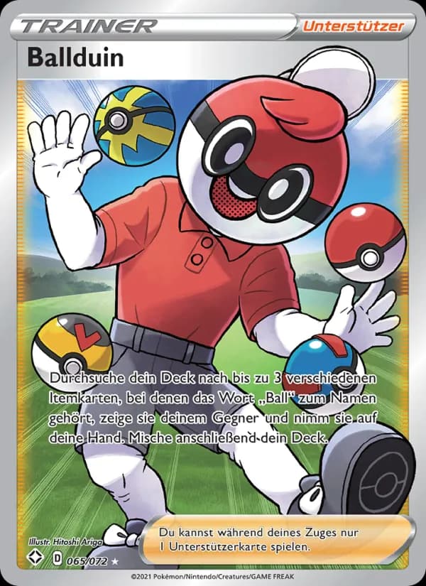 Ballduin card in German