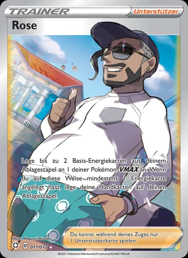Rose card in German