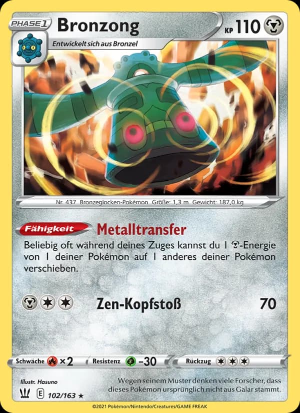 Bronzong card in German