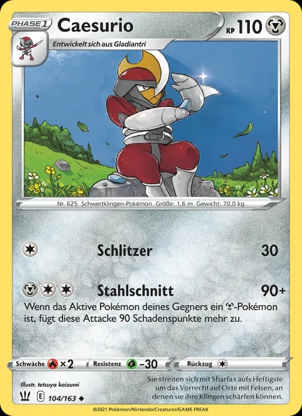 Caesurio card in German