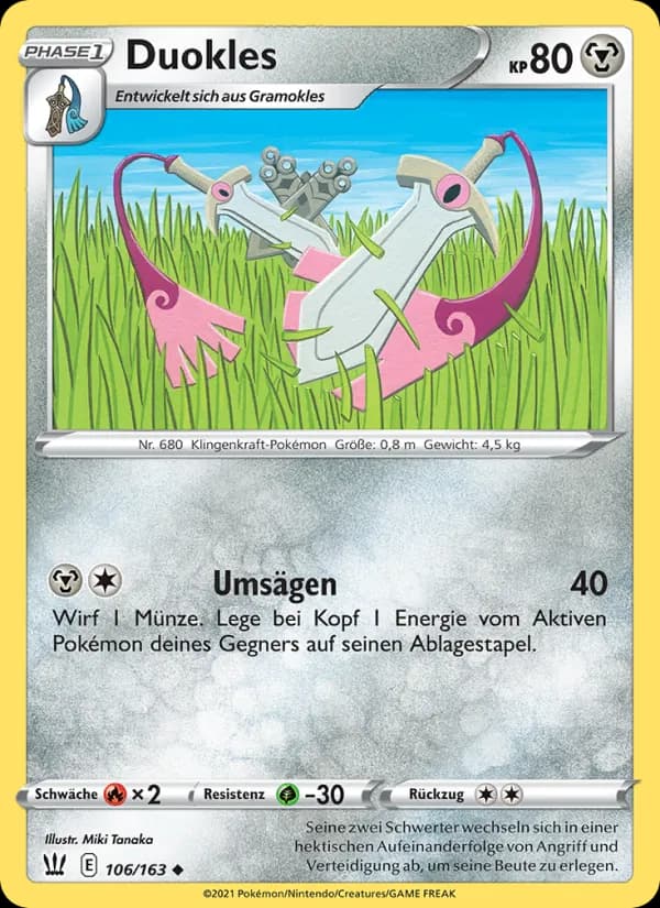 Duokles card in German