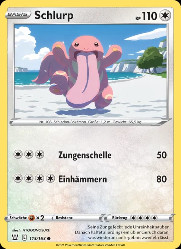 Schlurp card in German