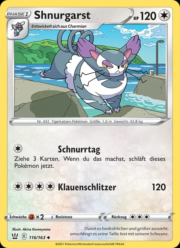 Shnurgarst card in German