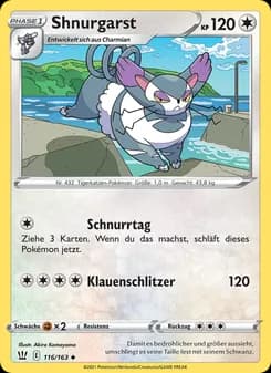 Shnurgarst card in German