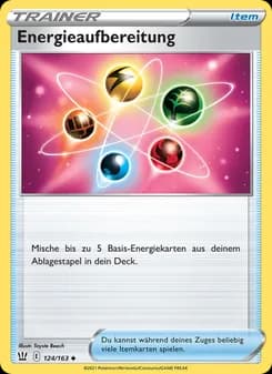 Energieaufbereitung card in German