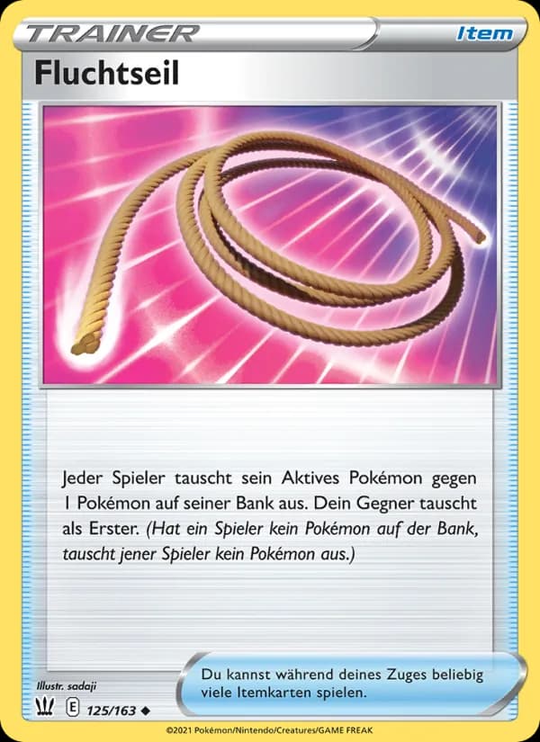 Fluchtseil card in German