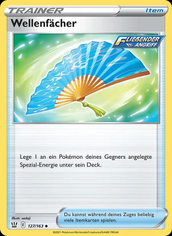 Wellenfächer card in German