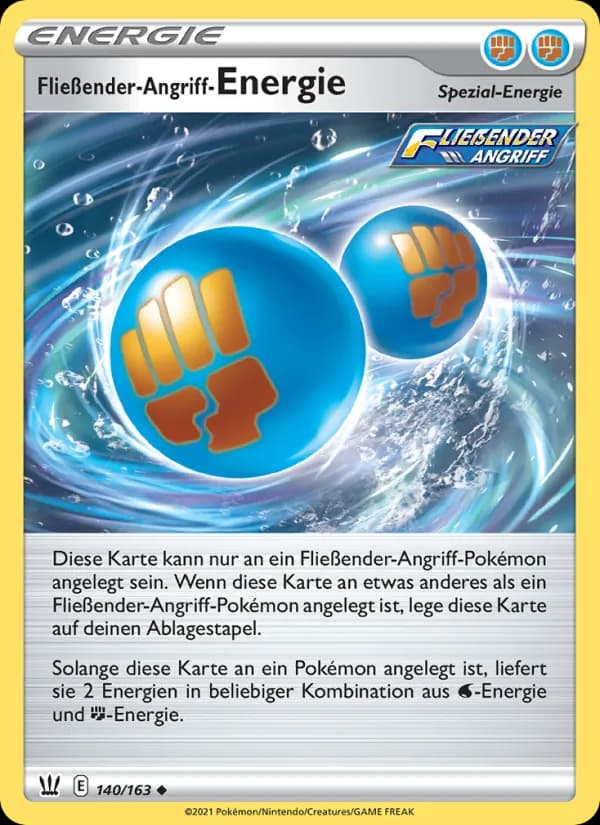 Fließender-Angriff-Energie card in German
