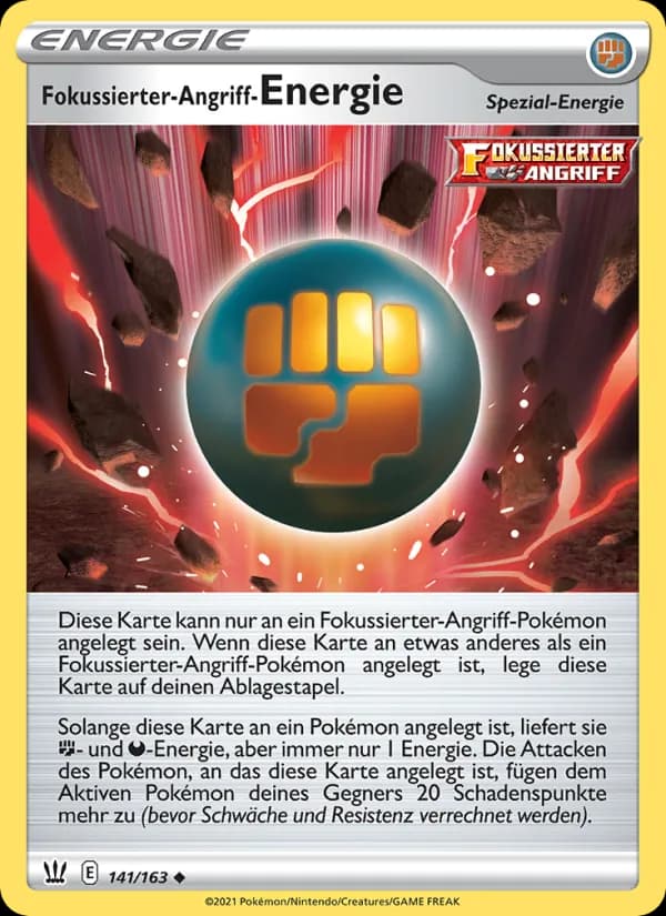 Fokussierter-Angriff-Energie card in German