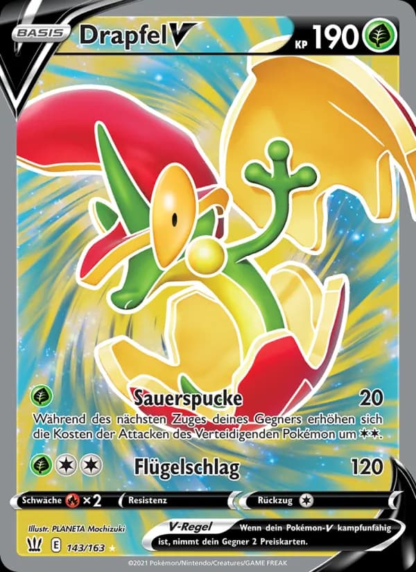 Drapfel V card in German