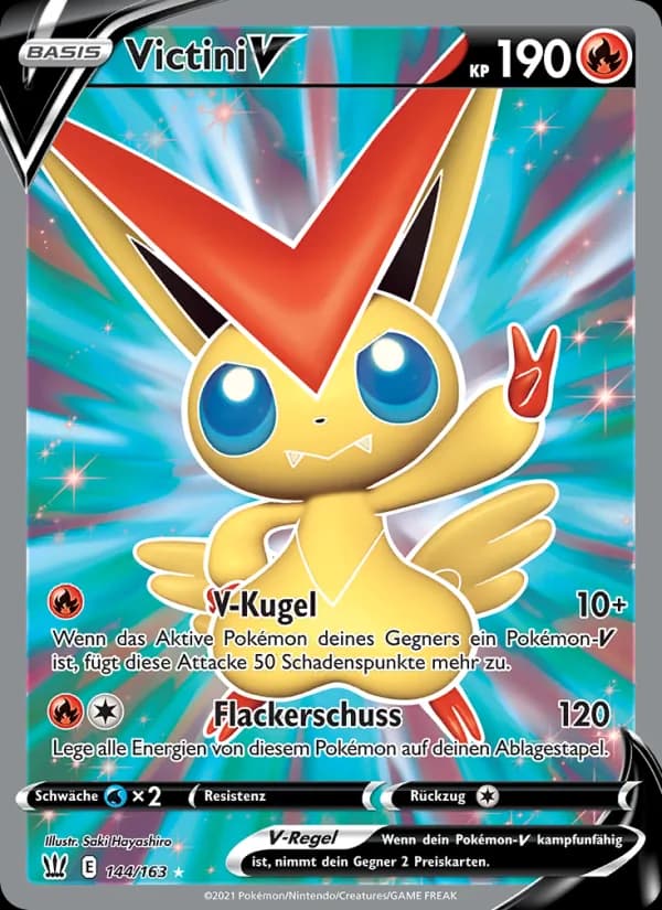 Victini V card in German