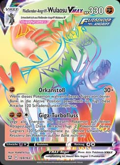 Fließender-Angriff-Wulaosu VMAX card in German