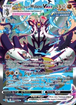 Fließender-Angriff-Wulaosu VMAX card in German