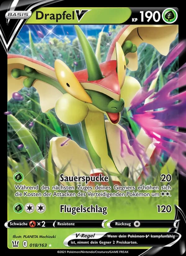 Drapfel V card in German