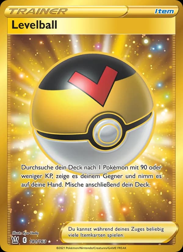 Levelball card in German