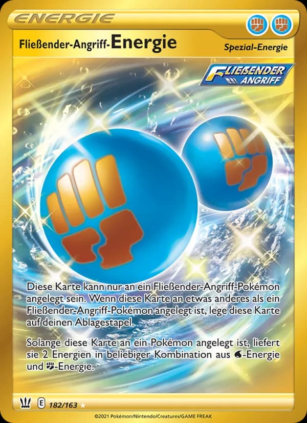 Fließender-Angriff-Energie card in German