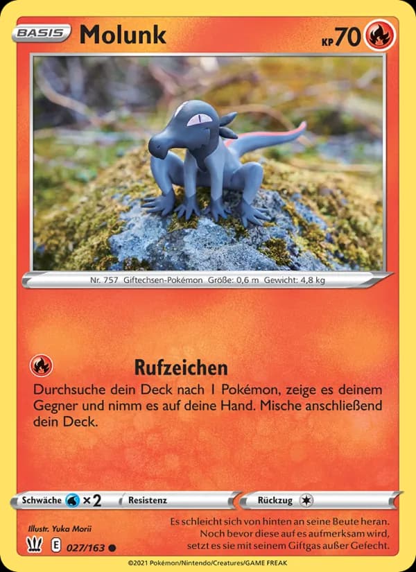 Molunk card in German