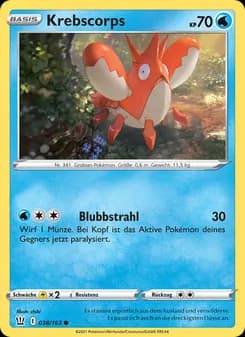 Krebscorps card in German
