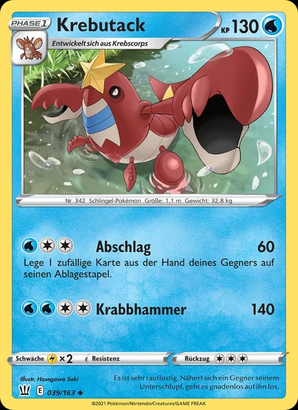 Krebutack card in German